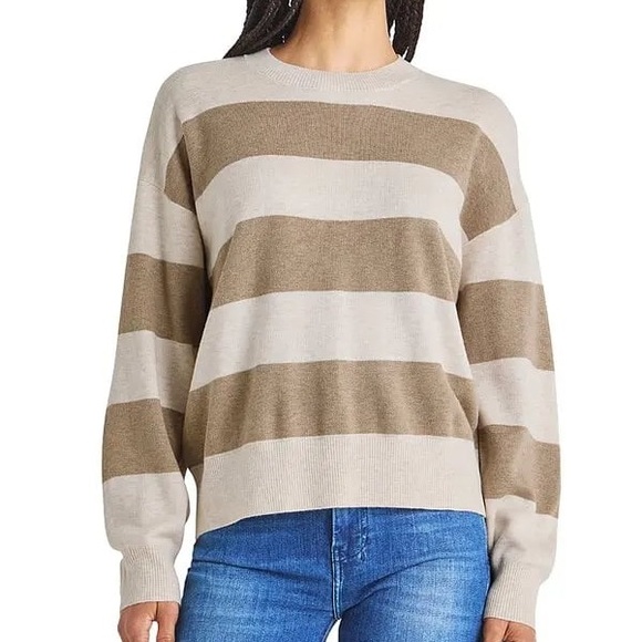 Splendid Livy Stripe Sweater Oat Stripe Size Small Excellent Condition - Picture 1 of 8